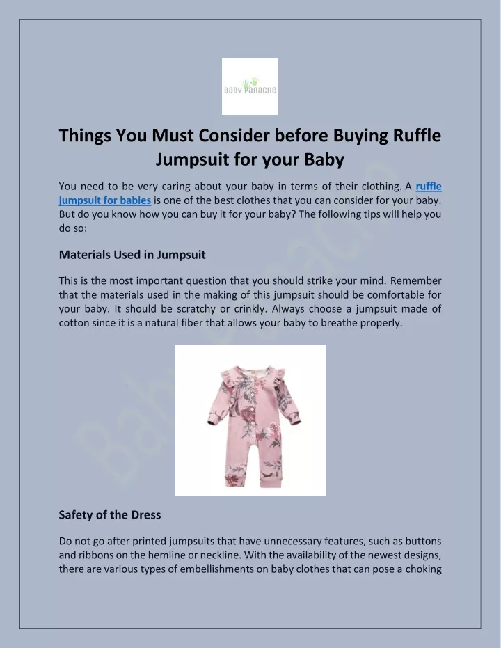things you must consider before buying ruffle