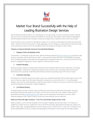 Market Your Brand Successfully with the Help of Leading Illustration Design Services