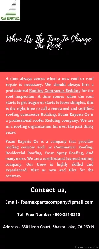 when its the time to change the roof