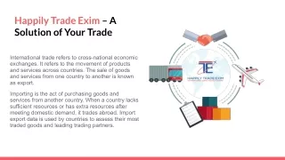 happily trade exim a solution of your trade