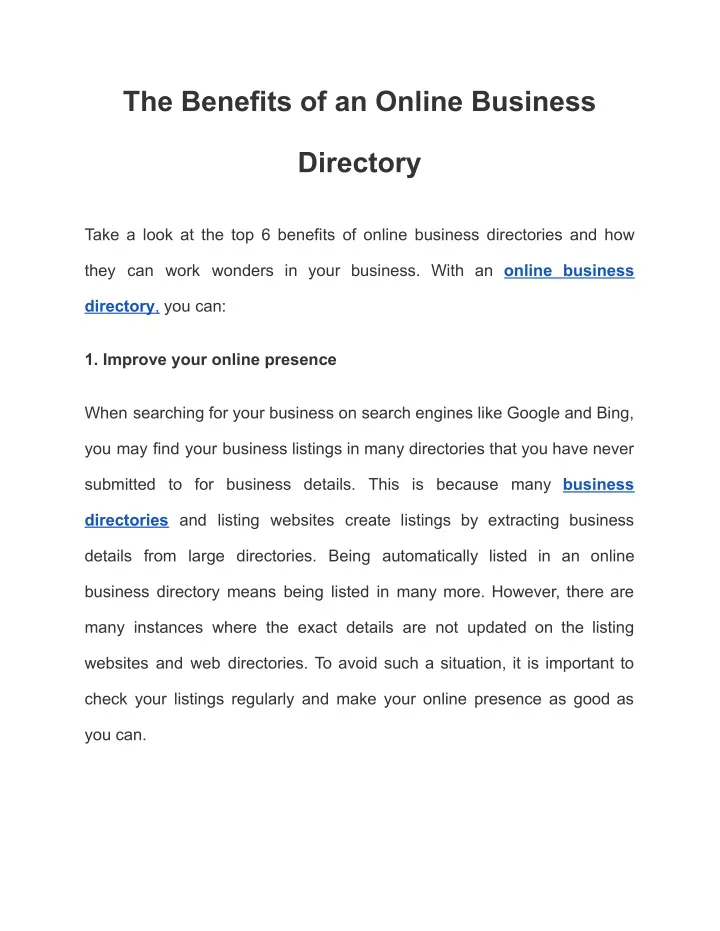 the benefits of an online business