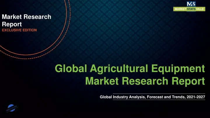 market research report exclusive edition