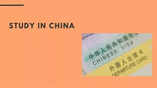 Study in china