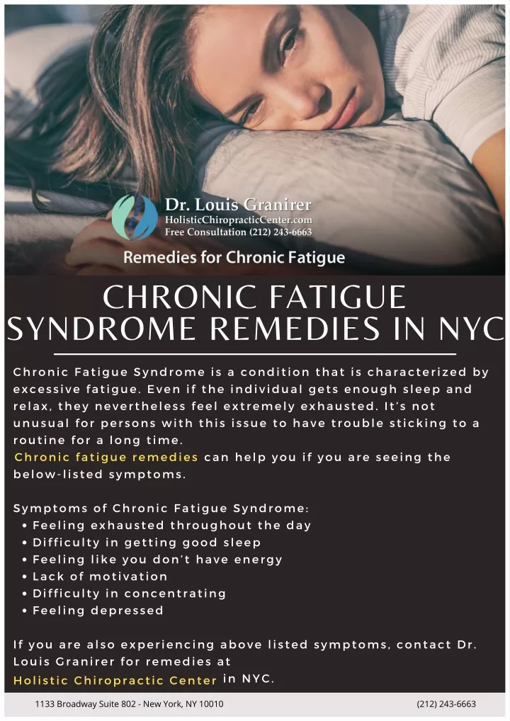 chronic fatigue syndrome remedies in nyc