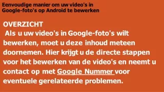 Eenvoudige manier om uw video's in Google-foto's op Android te bewerken