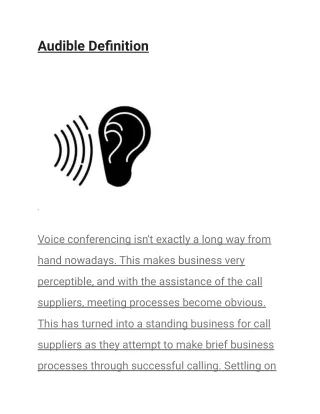 audible definition