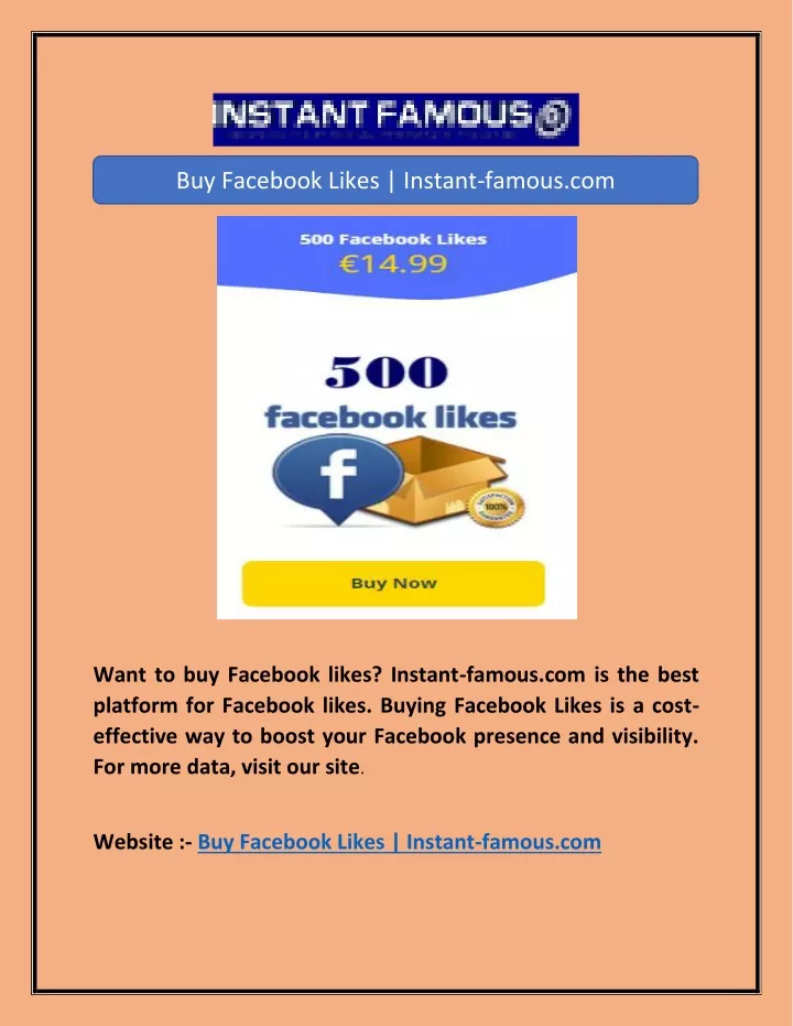 buy facebook likes instant famous com