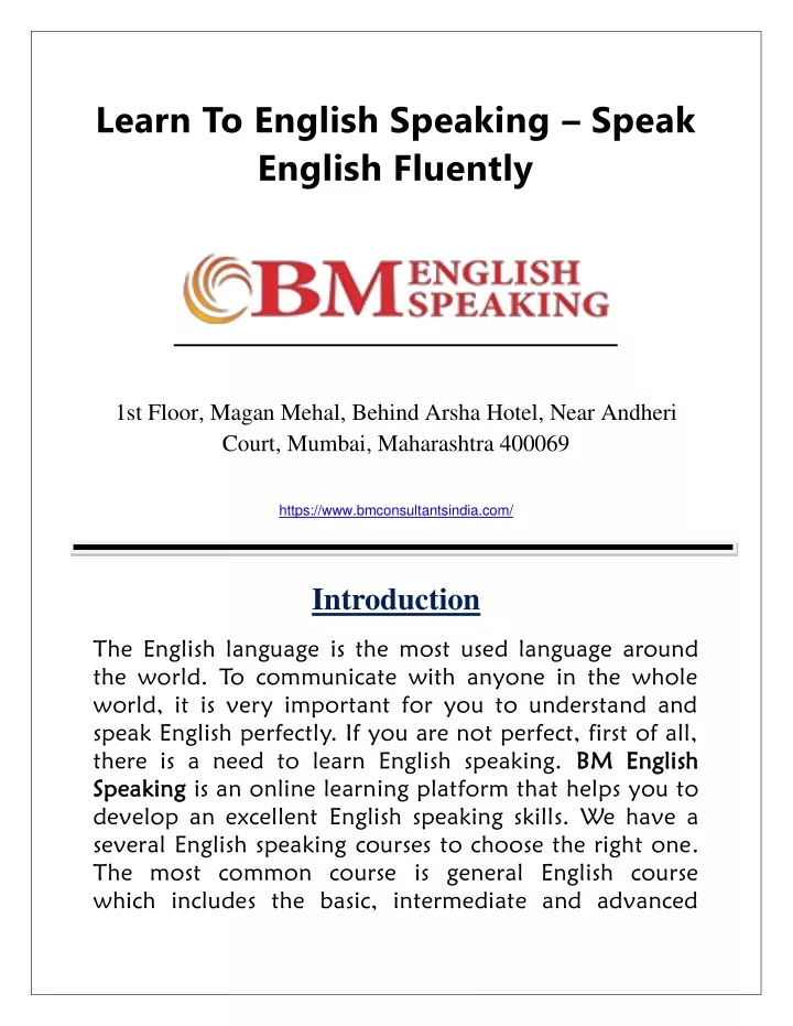 learn to english speaking speak english fluently