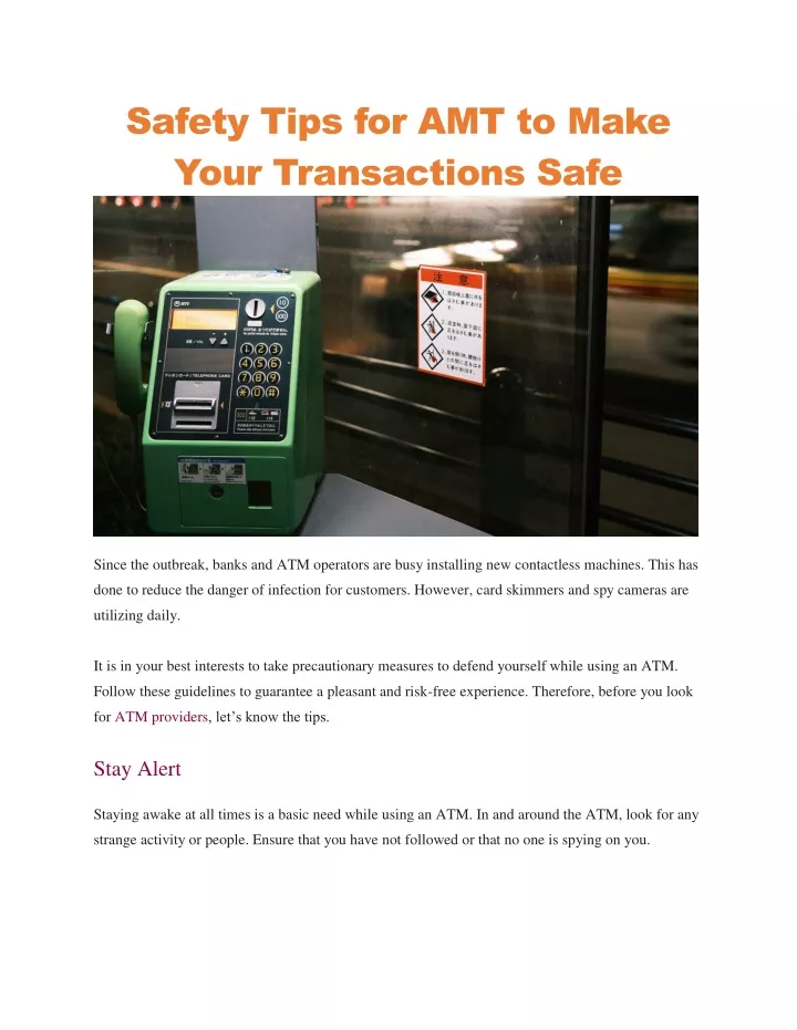 safety tips for amt to make your transactions safe