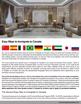 easy ways to immigrate to canada