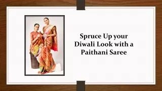 Spruce Up your Diwali Look with a Paithani Saree