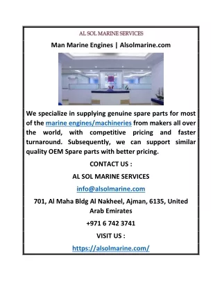 Man Marine Engines | Alsolmarine.com