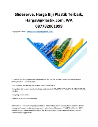 Slideserve, Harga Biji Plastik Terbaik, HargaBijiPlastik.com, WA 087782061999