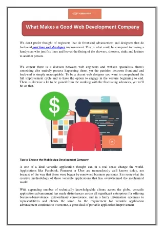 What Makes a Good Web Development Company