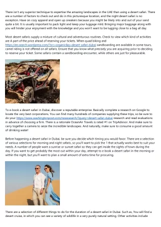 5 Laws That'll Help the Evening Desert Safari Dubai Industry