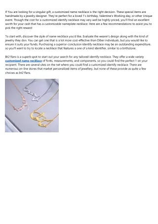 if you are looking for a singular gift