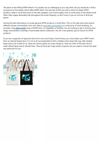 the place to get official kpop merch