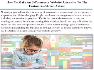 how to make an e commerce website attractive