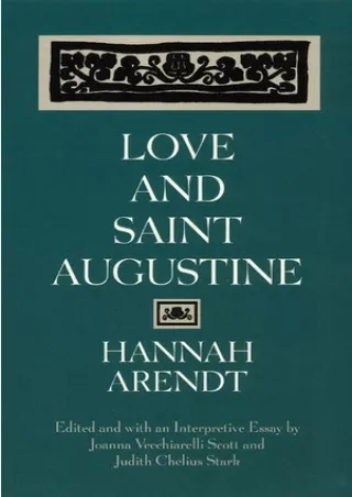 Download [ebook] Love and Saint Augustine Full