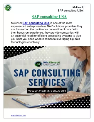 SAP consulting USA