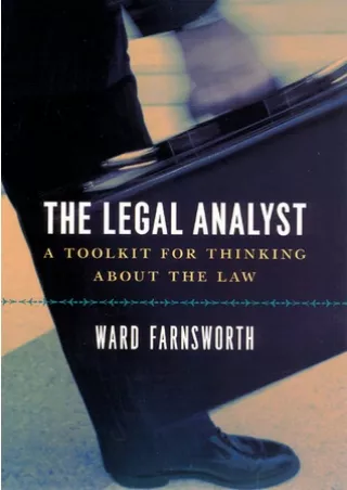 Read and download The Legal Analyst: A Toolkit for Thinking about the Law Full