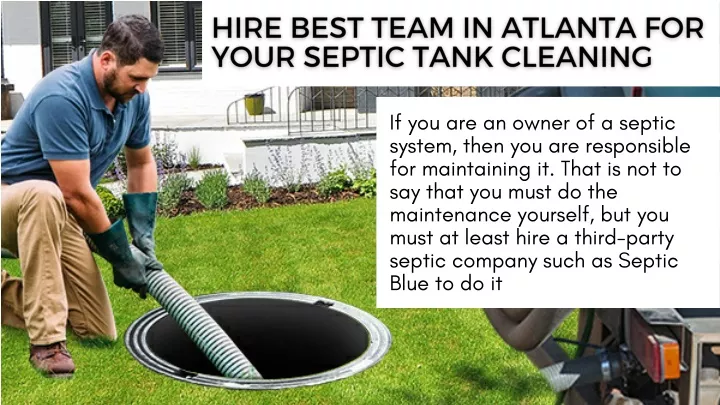 if you are an owner of a septic system then