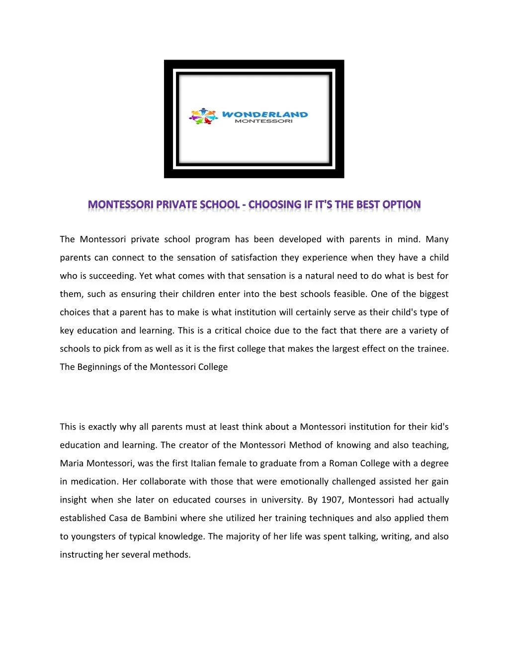 PPT - Montessori Private School PowerPoint Presentation, free download ...
