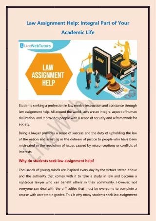 law assignment help integral part of your