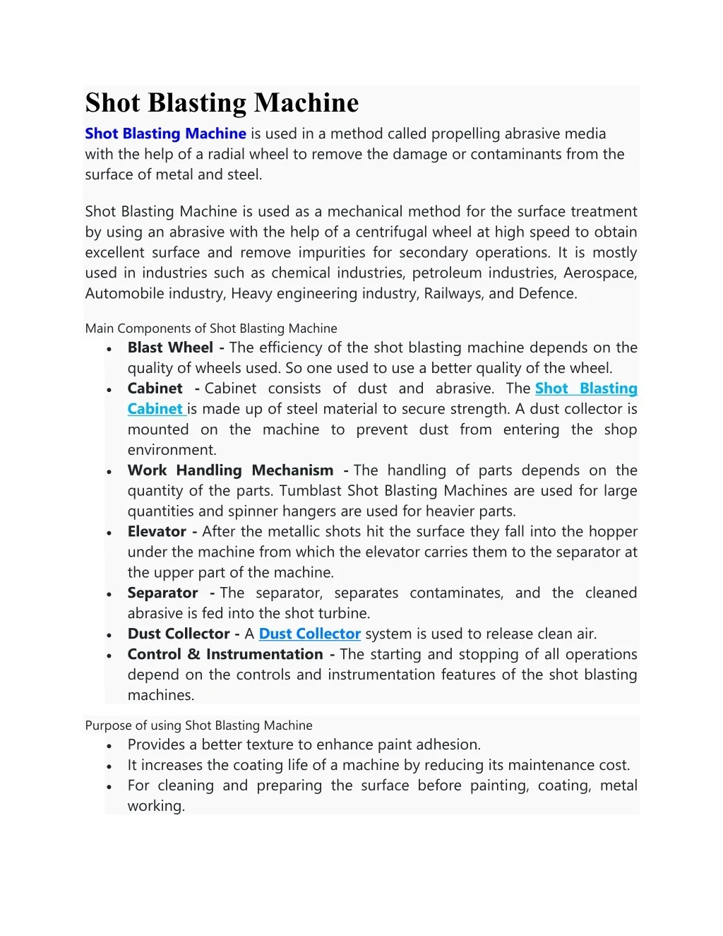 PPT - Shot Blasting Machine-converted PowerPoint Presentation, free ...
