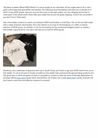 the place to obtain official kpop merch