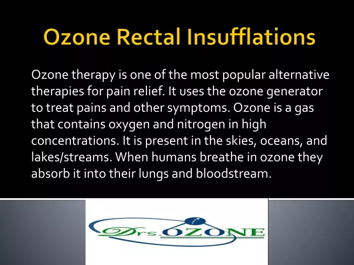 ozone rectal insufflations