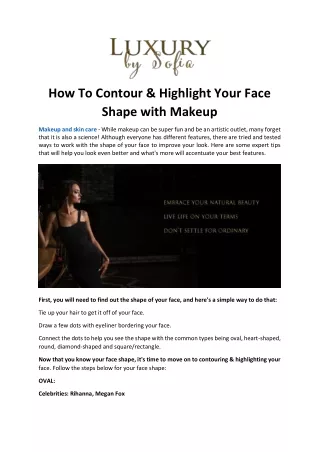 how to contour highlight your face shape with