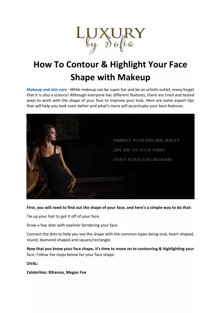 how to contour highlight your face shape with