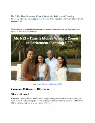 Time Is Money When it Comes to Retirement Planning-converted