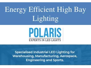 Energy Efficient High Bay Lighting