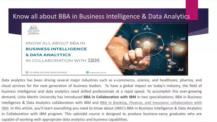 know all about bba in business intelligence data analytics