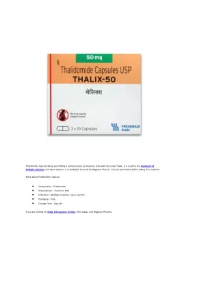 thalidomide capsule 50mg and 100mg