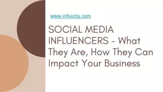 Social Media Influencer Marketing