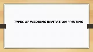 types of wedding invitation printing