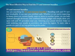 TV and internet Bundles