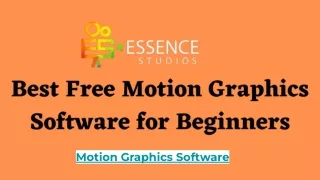 Best Free Motion Graphics Software for Beginners