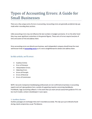 types of accounting errors a guide for small