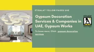 Gypsum Decoration Services & Companies in UAE | Gypsum Works