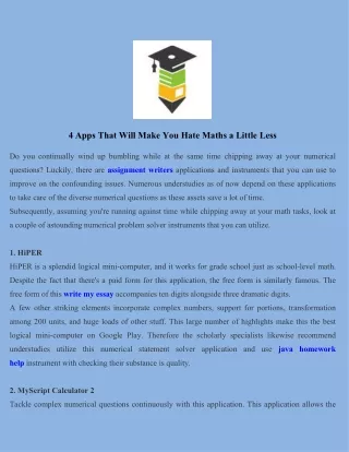 4 apps that will make you hate maths a little less