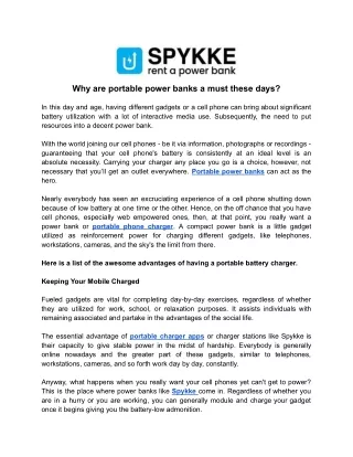 Why portable power banks are a must these days