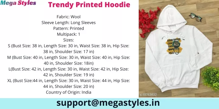 trendy printed hoodie