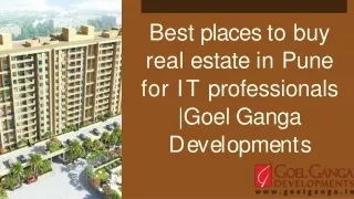 5 best places to buy real estate in Pune for IT professionals