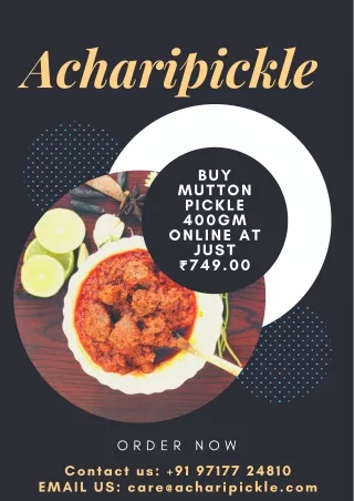 Buy Mutton Pickle 400gm Online