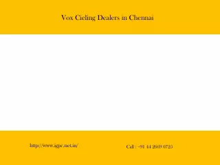 Vox Cieling dealers in Chennai