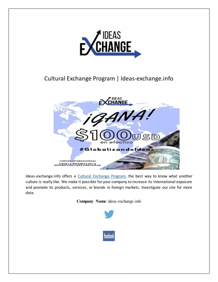 cultural exchange program ideas exchange info